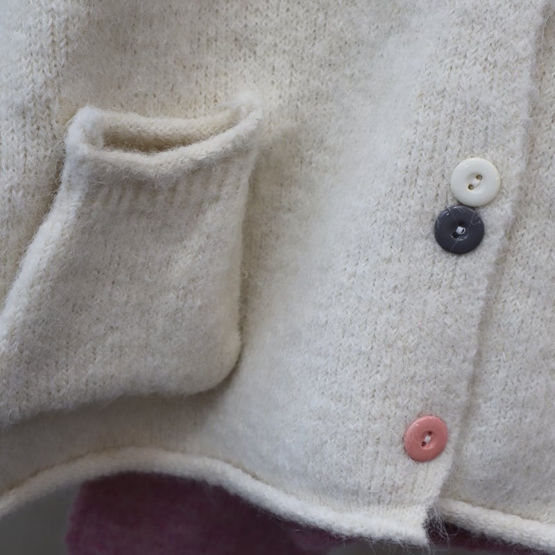 【outer】クルーネックニットカーデ　M25570