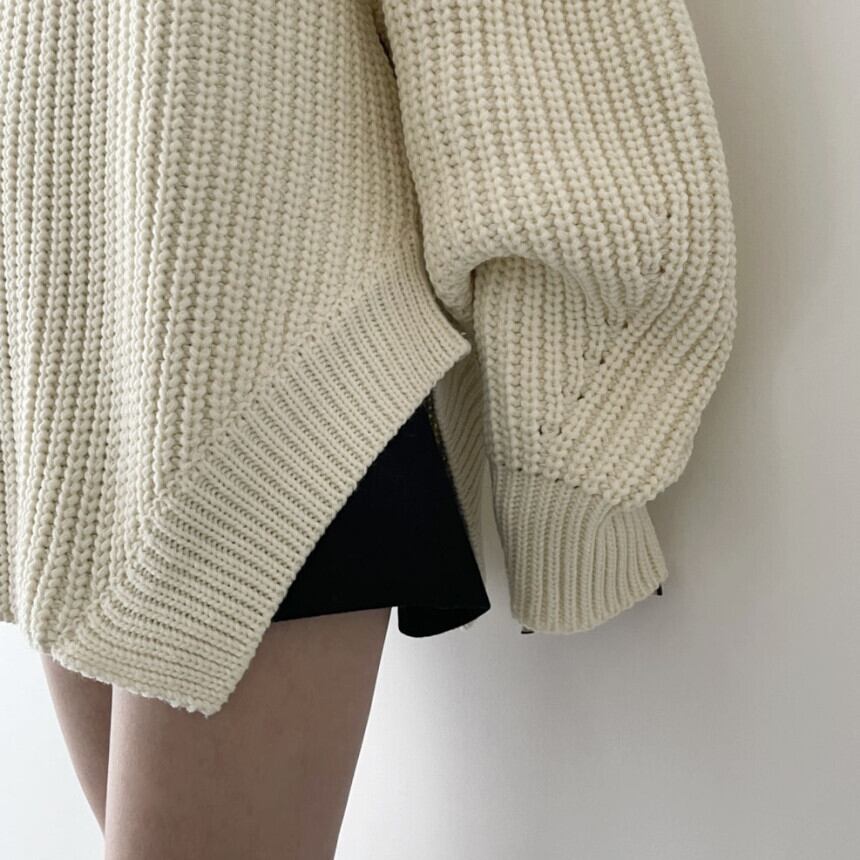 【tops】ハイネックニットセーター　M27577