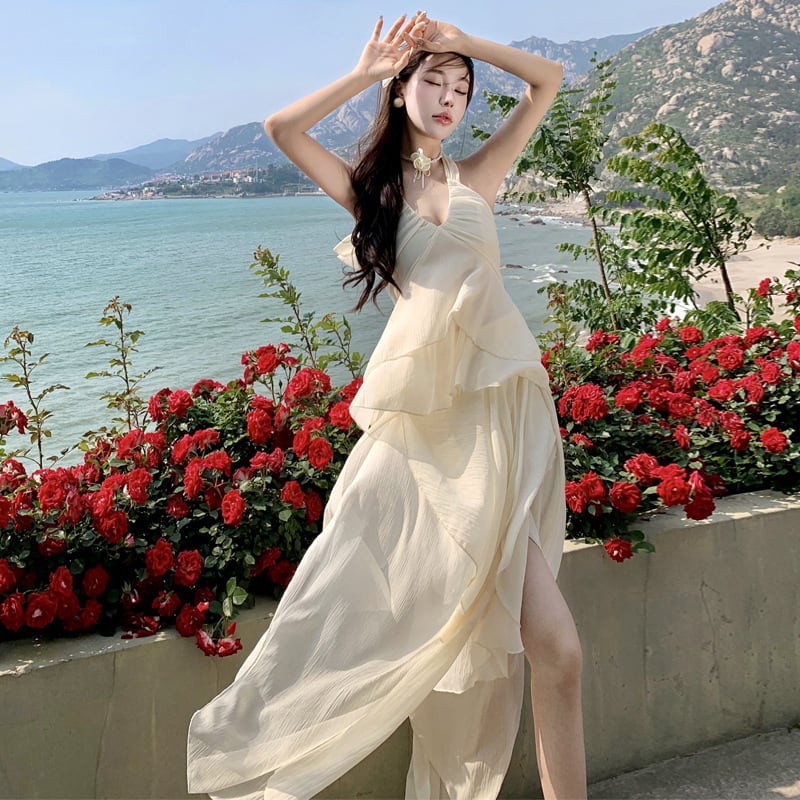 【dress】ホルターネックワンピース　M25301