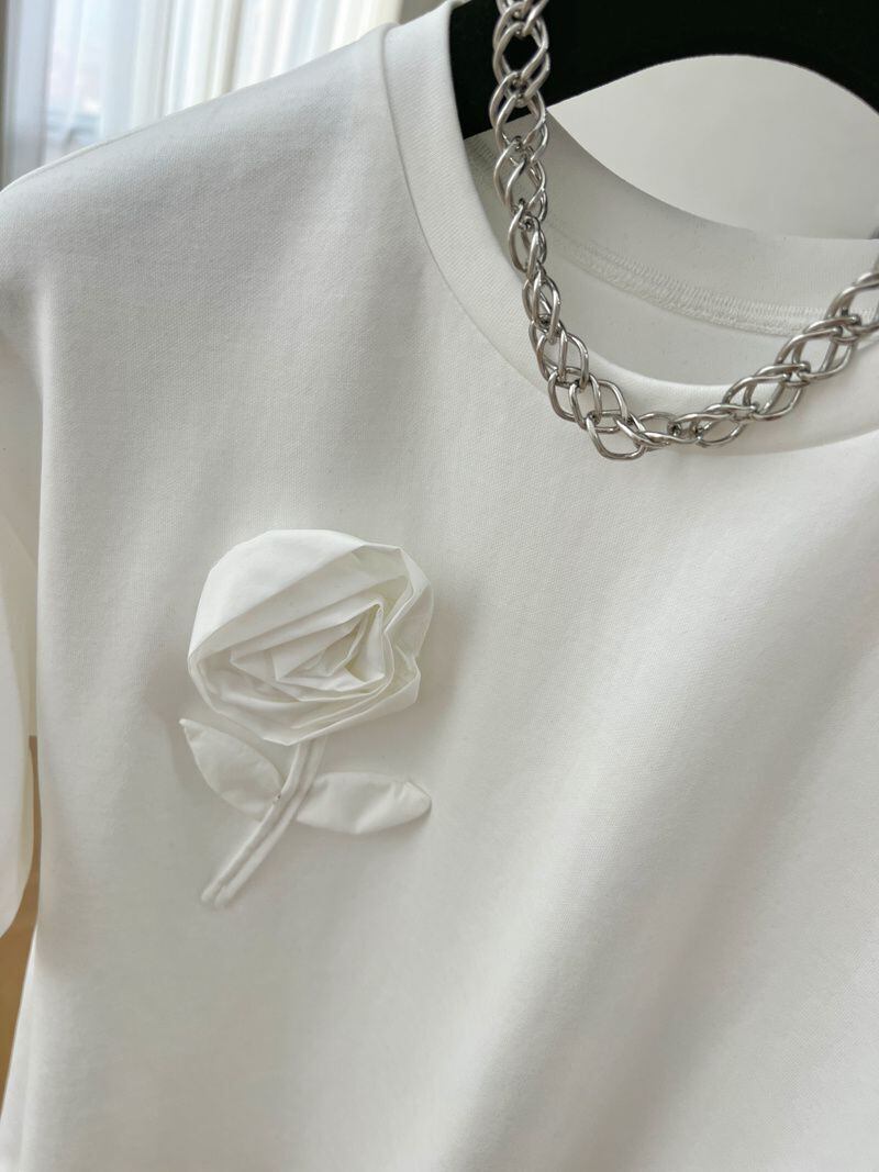 【tops】2色ラウンドネック半袖ＴシャツF7357