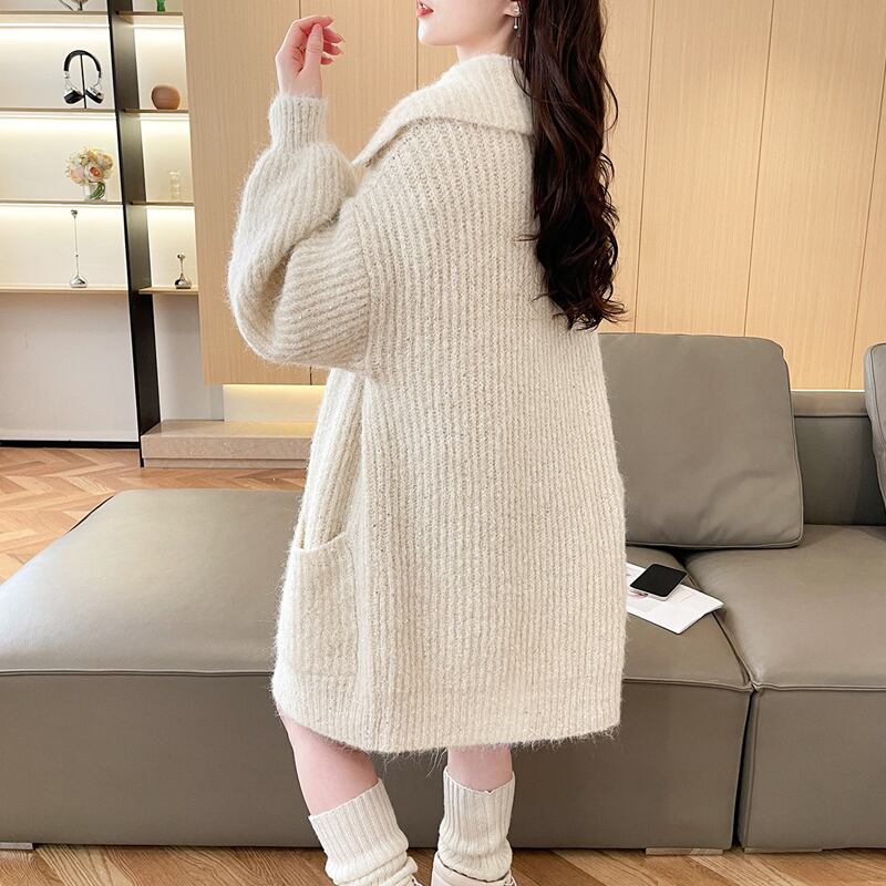 【outer】ロングニットカーディガン Q7191