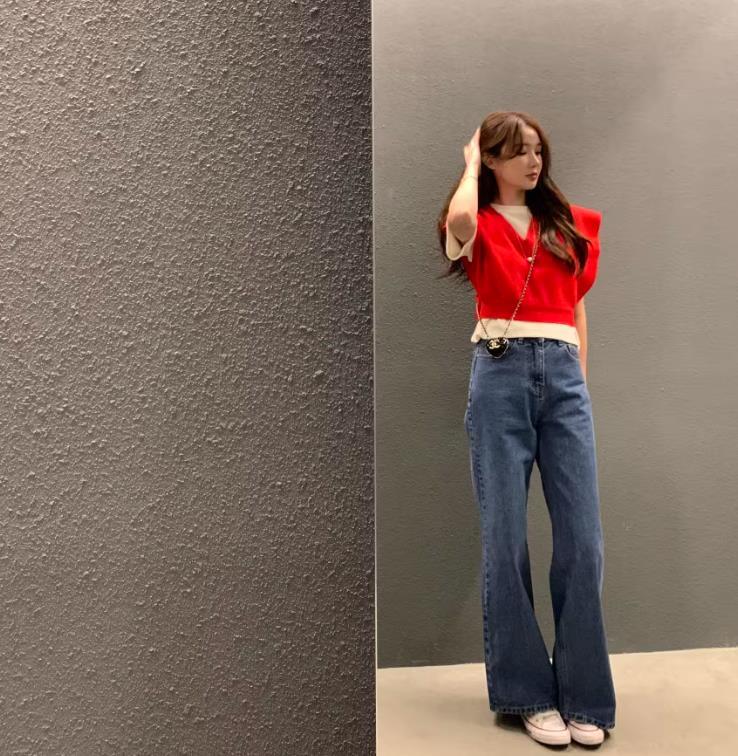 【tops】4色VネックニットベストF7425