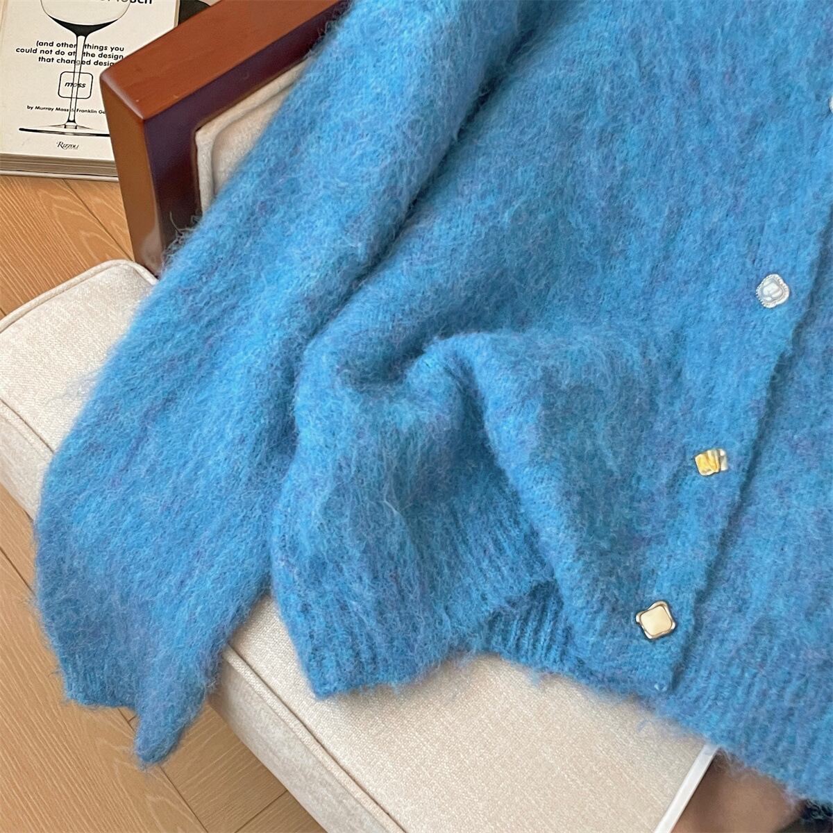 【outer】クルーネックニットカーデ　M29220