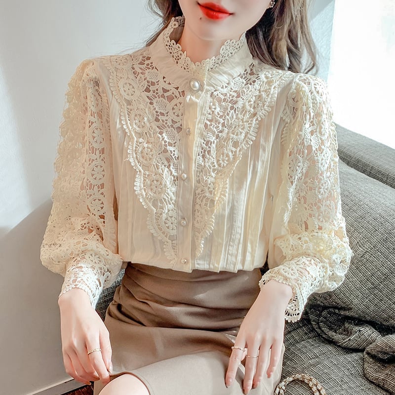 【tops】レースブラウス　M29073