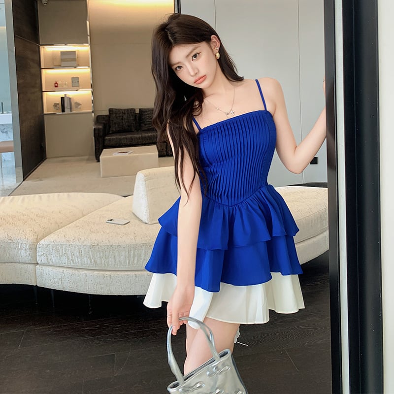 【dress】キャミ切り替えワンピース　M23899