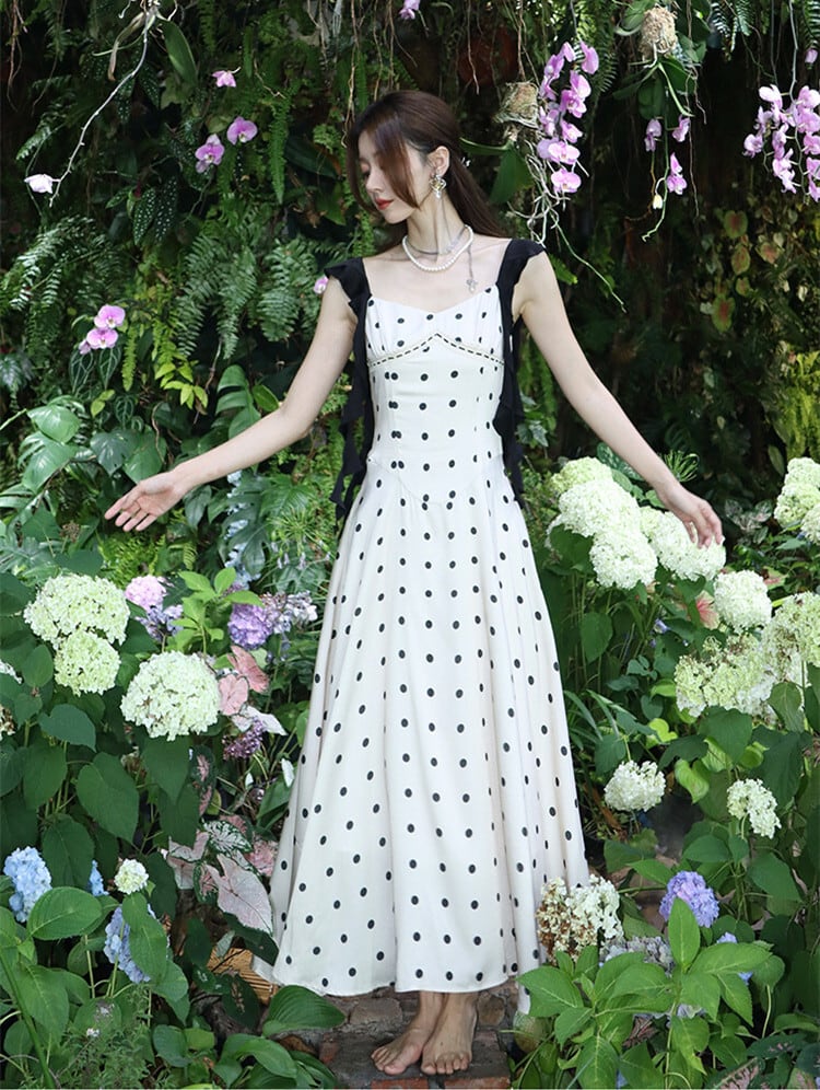 【dress】ドット柄キャミワンピース　M24759