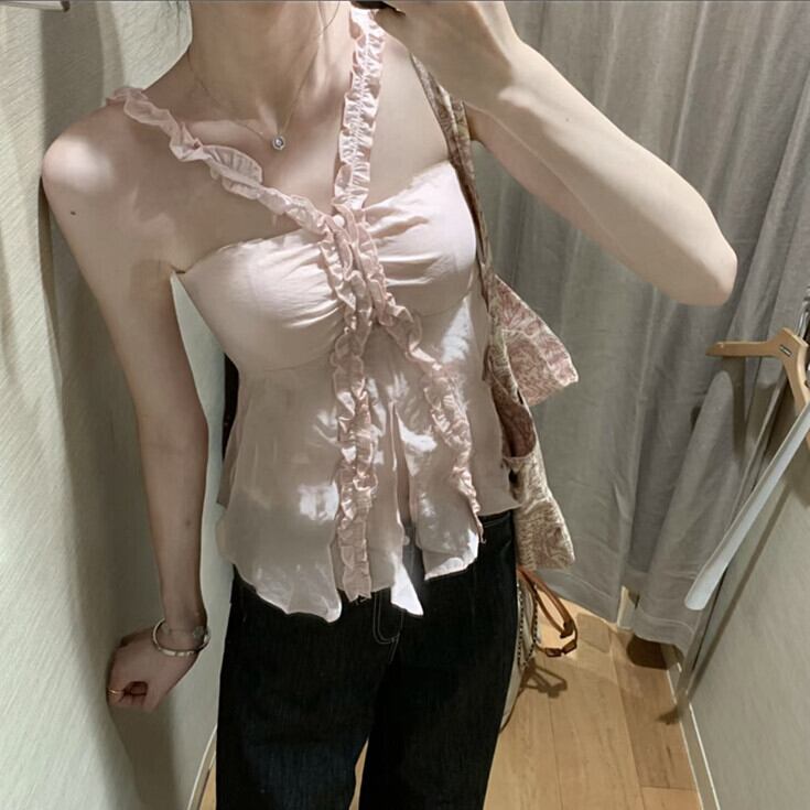 【tops】ギャザーフリルベアトップ　M30064
