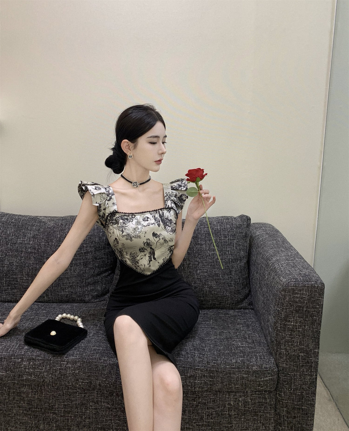 【dress】切り替えデートワンピース　M22208