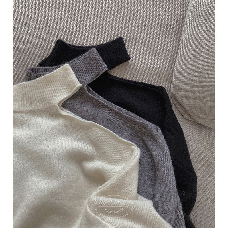 【tops】オフショルダーニットセーター　M18418