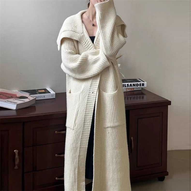 【outer】ロング丈ニットカーデ　M18704