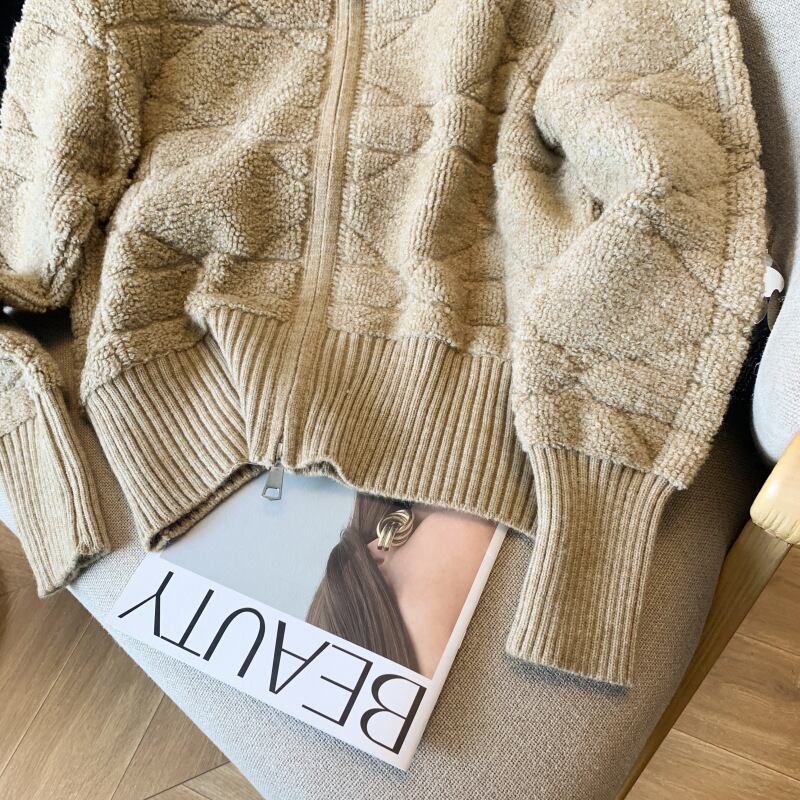 【outer】ファスナーニットカーデ　M26693