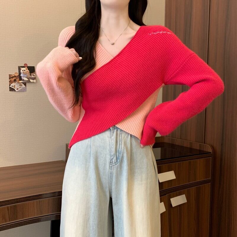 【tops】クロスニットトップス　M28275