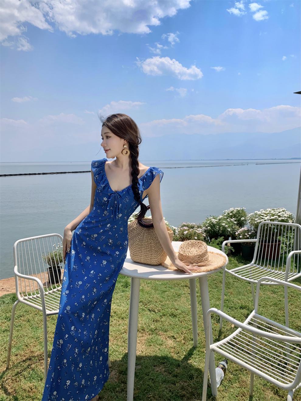 【dress】花柄フリルワンピース　M24068