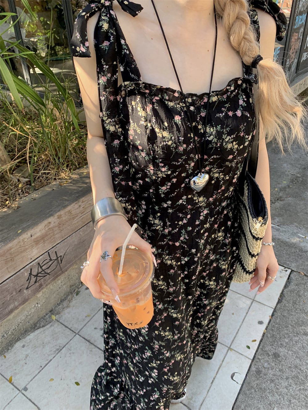 【dress】花柄キャミワンピース　M25212