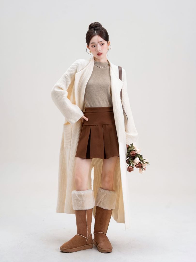 【outer】ロング丈ニットカーデ　M27146