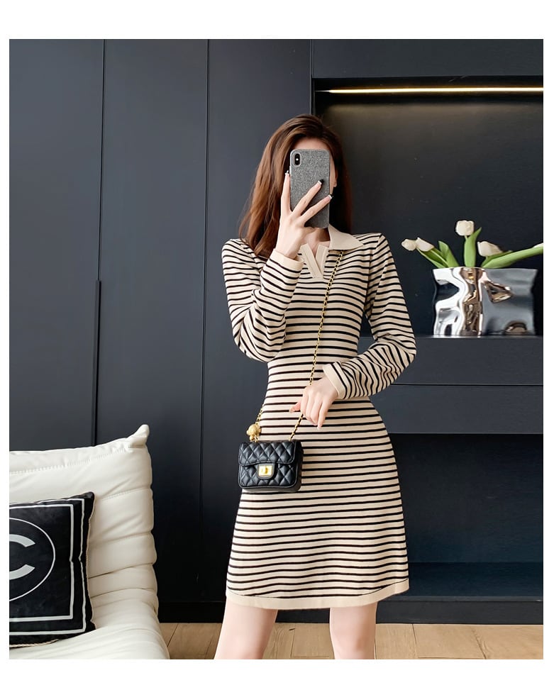 【dress】ボーダー柄ワンピース　M25481
