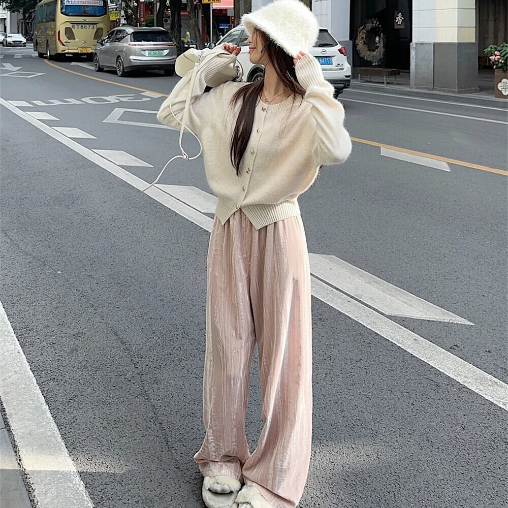 【set】ニットカーデ×ワイドパンツセット　M27320