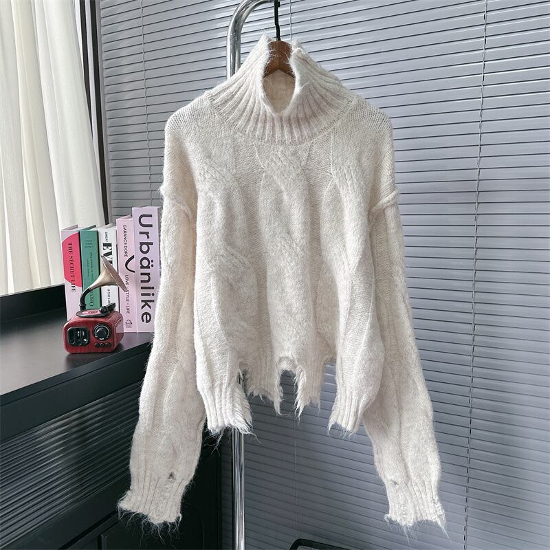 【tops】不規則 イレギュラーニットセーター　M27961
