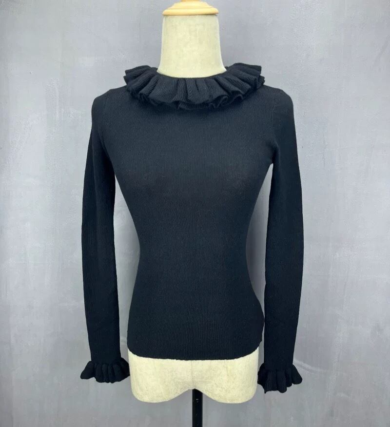 【tops】ギャザーフリルニットトップス　N2901