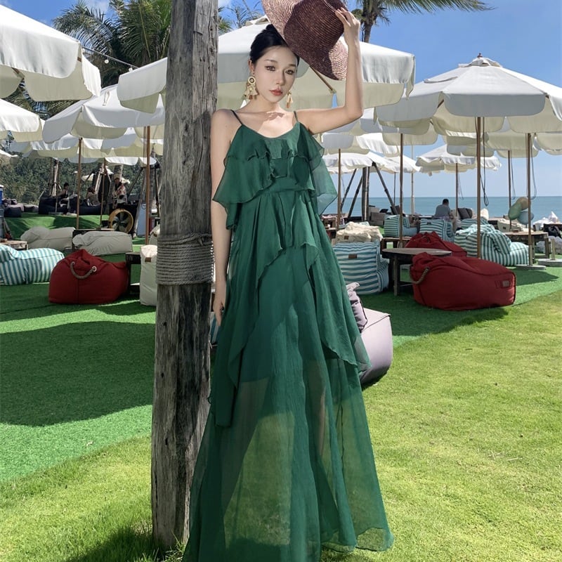 【dress】フリルキャミワンピース　M24979