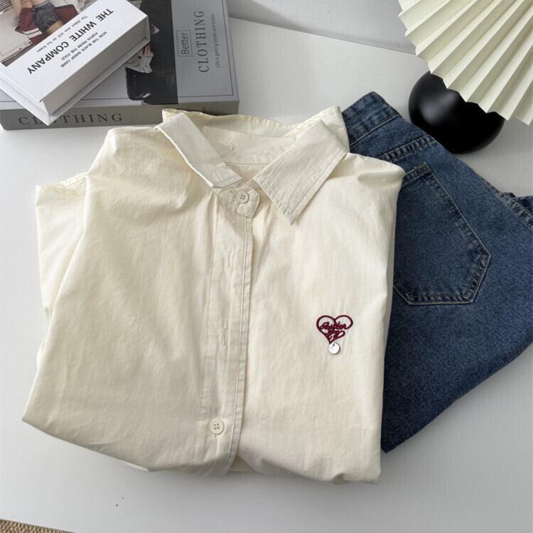 【tops】刺繍シャツ　M29909