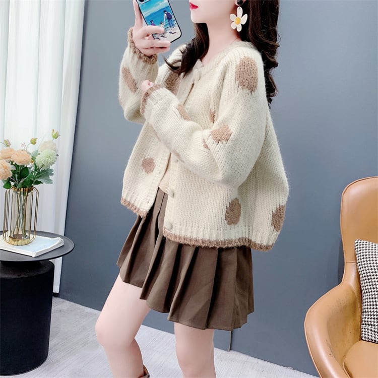 【outer】クルーネックニットカーデ　M26954