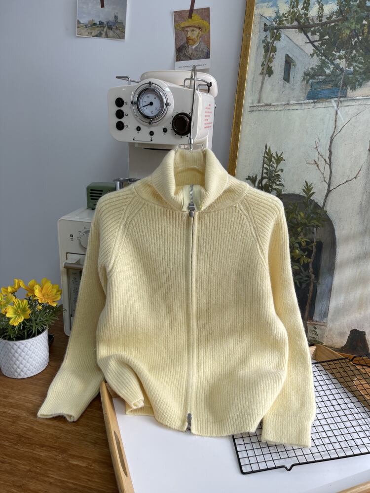 【outer】ファスナーニットカーデ　M28400
