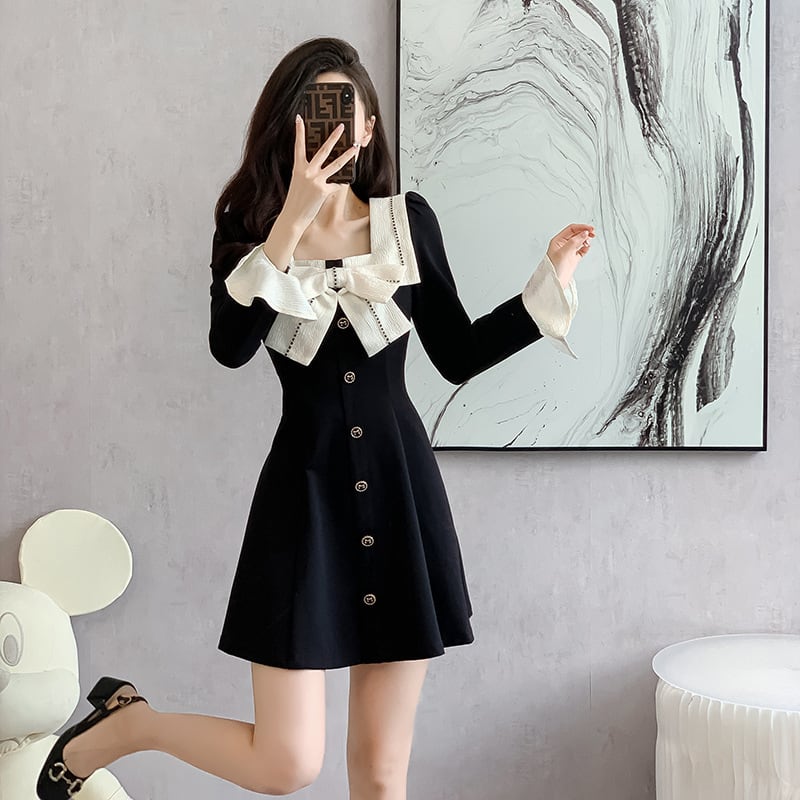 【dress】リボン付きデートワンピース　M27802