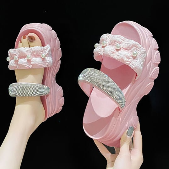 【shoes】パール付きサンダル　M30344