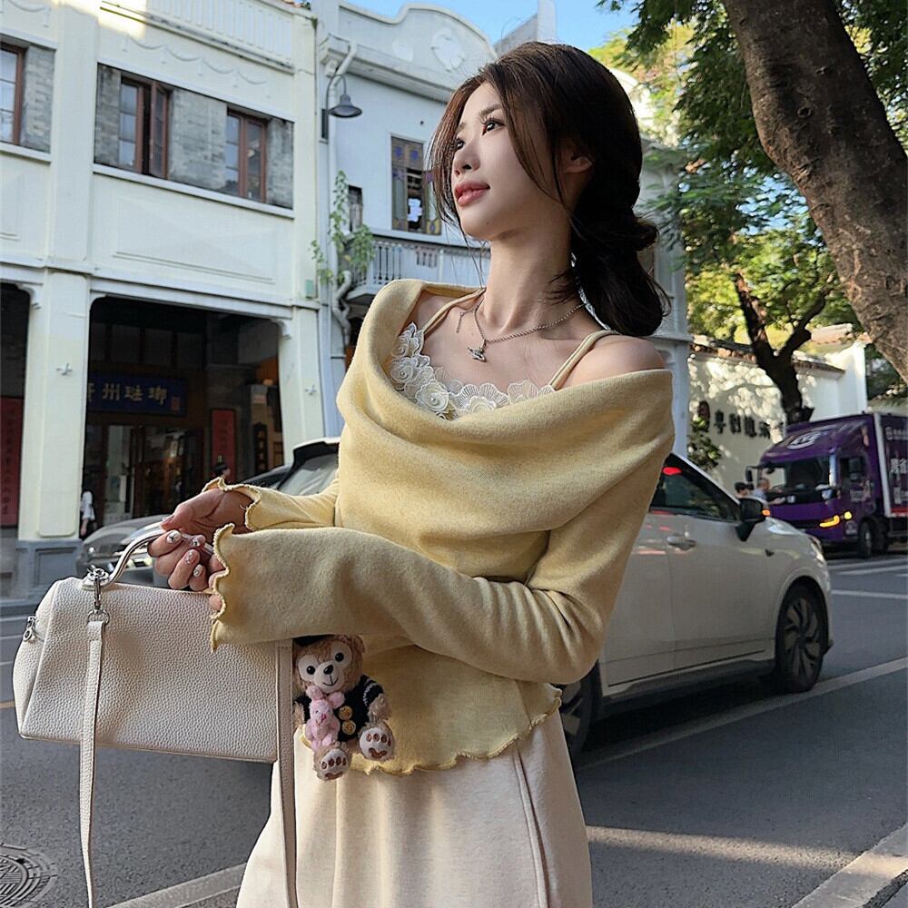 【tops】立体フラワーニットトップス　M27674