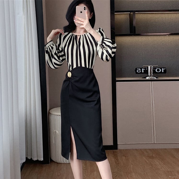 【dress】切り替えワンピース　M26195