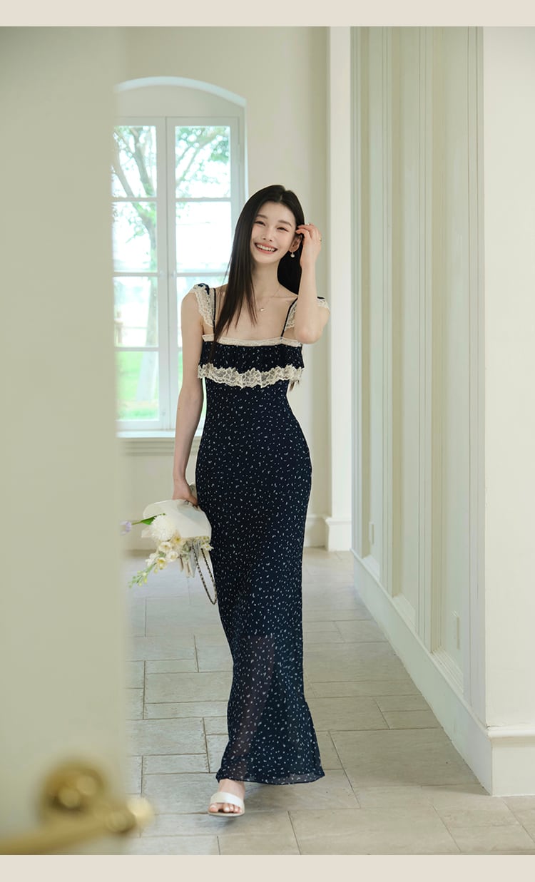 【dress】レースフリルキャミワンピース　M31661
