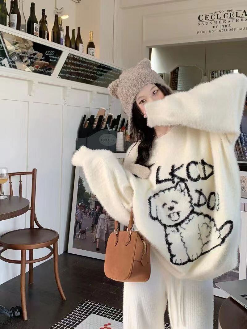 【tops】クルーネックニットセーター　M18593