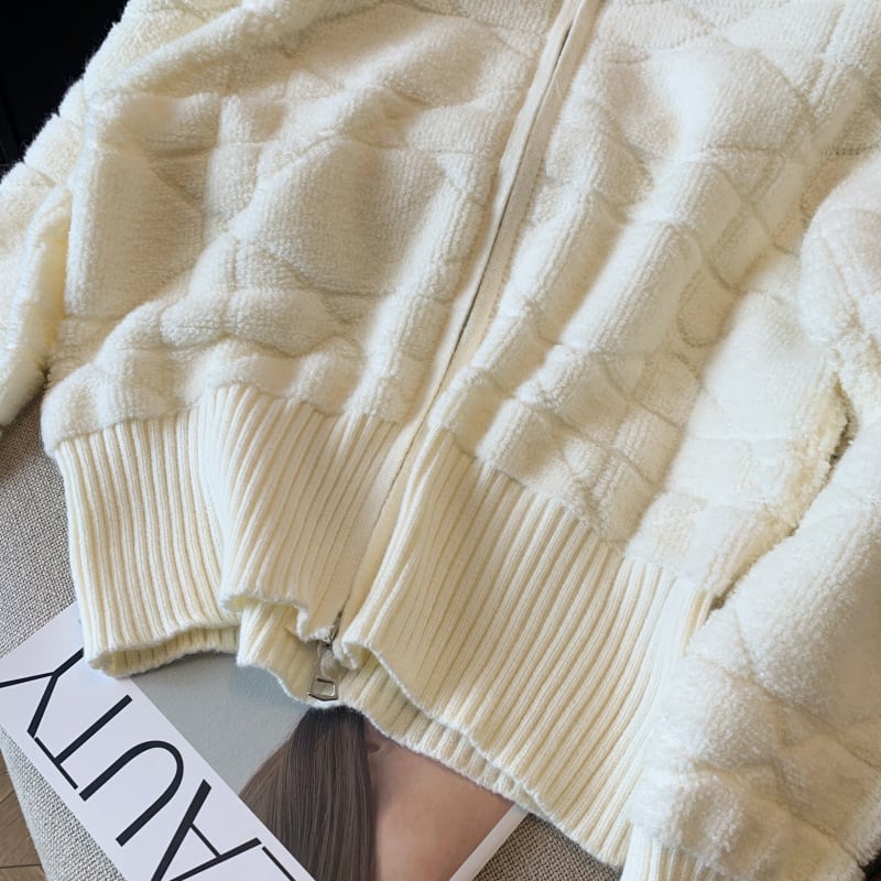 【outer】ファスナーニットカーデ　M26693