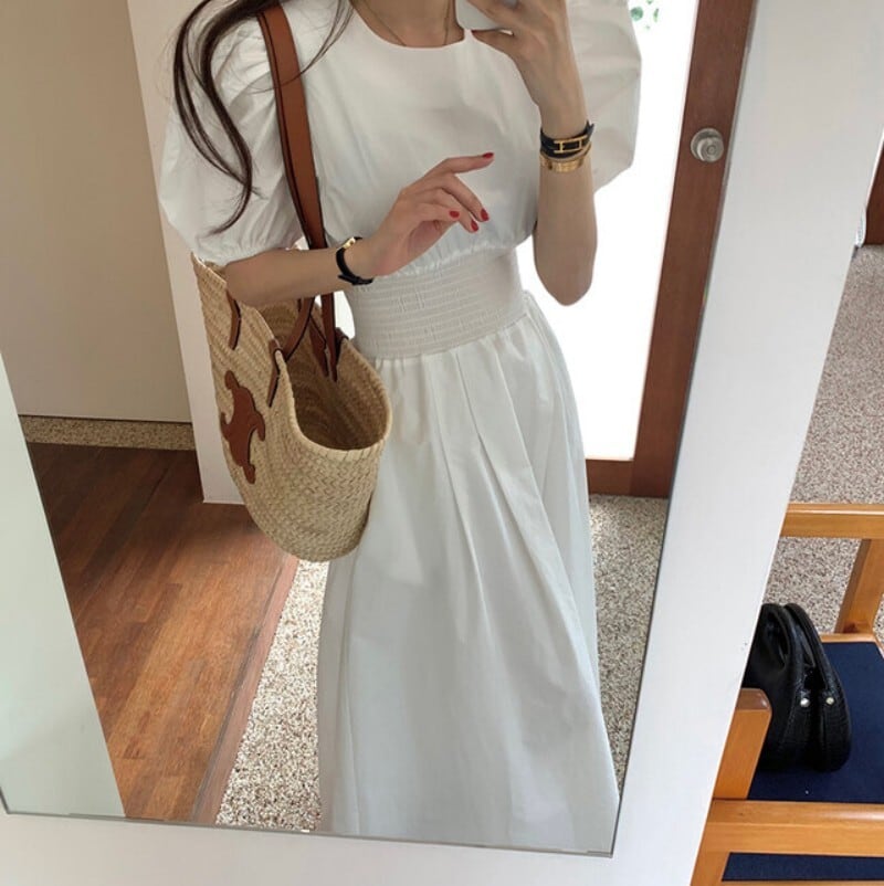 【dress】パフスリーブワンピース　M23882