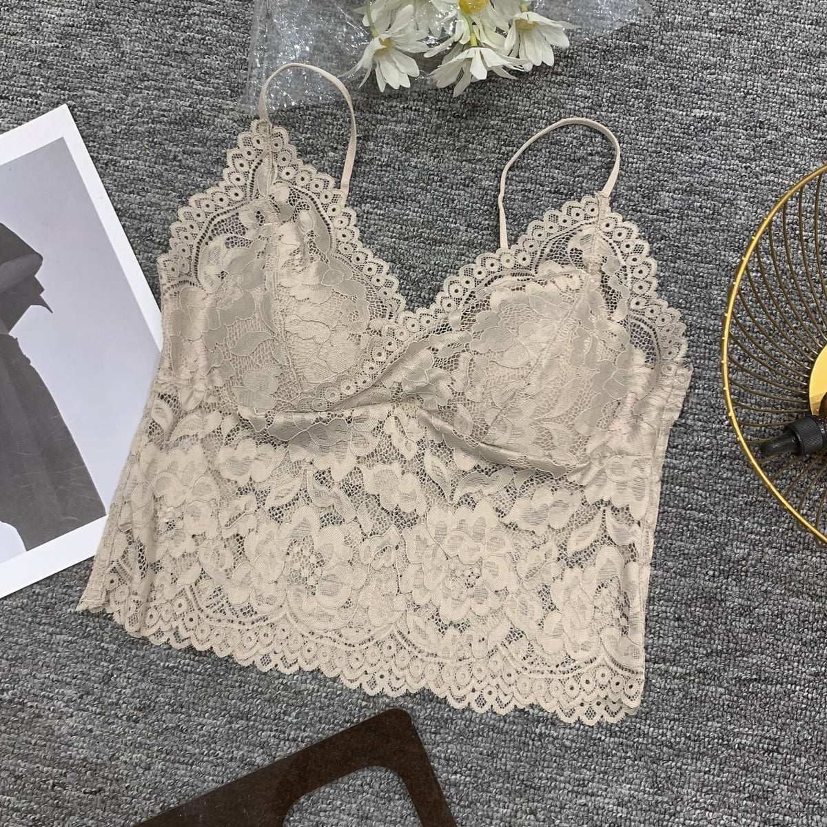 【tops】レースカップ付きキャミソール　M29716