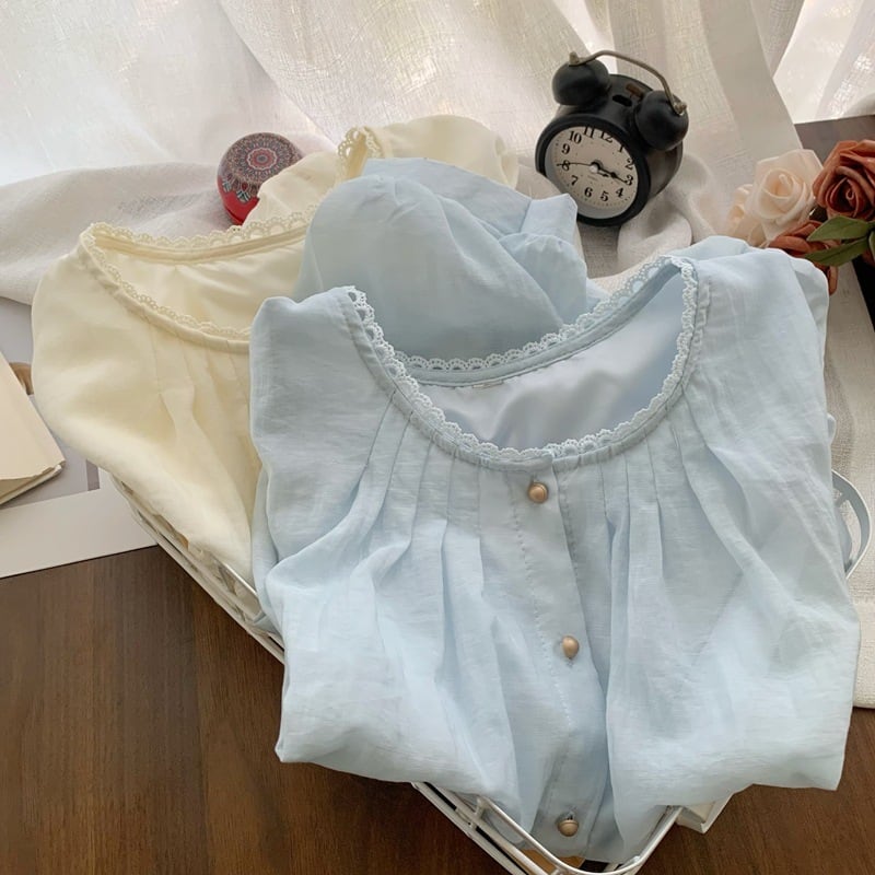 【tops】クルーネックシャツトップス　M29462