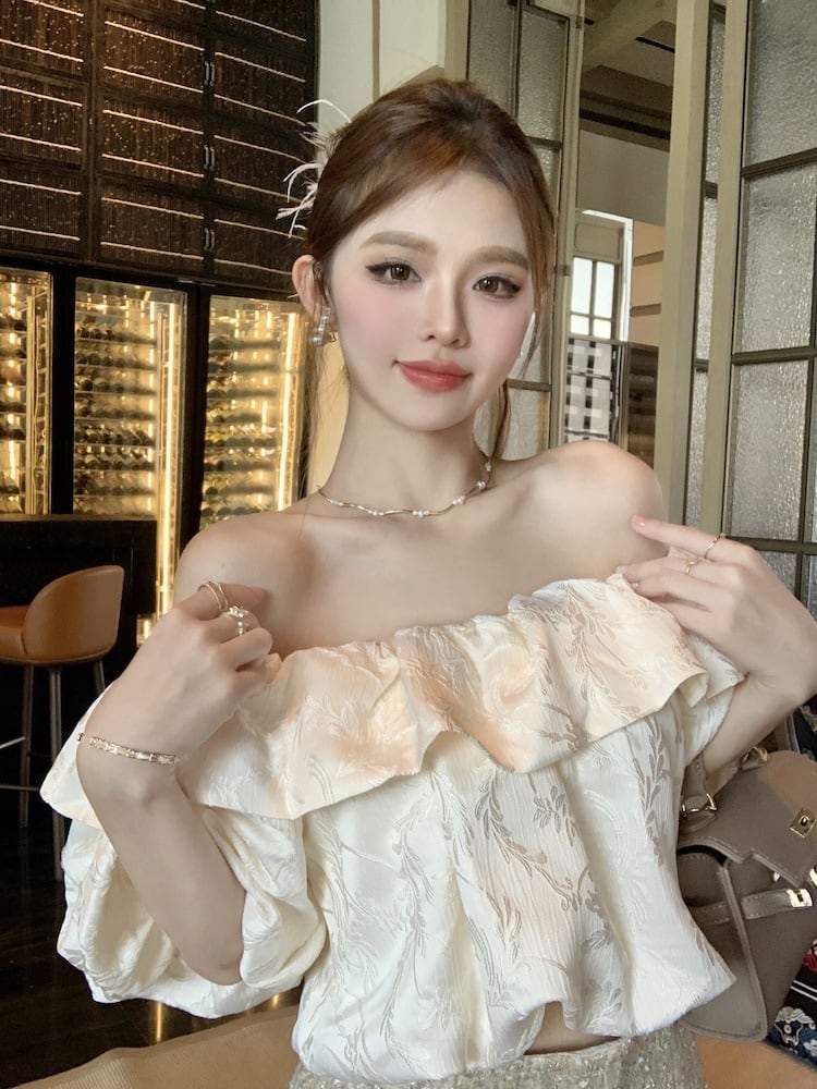 【tops】ボートネックトップス　M24333