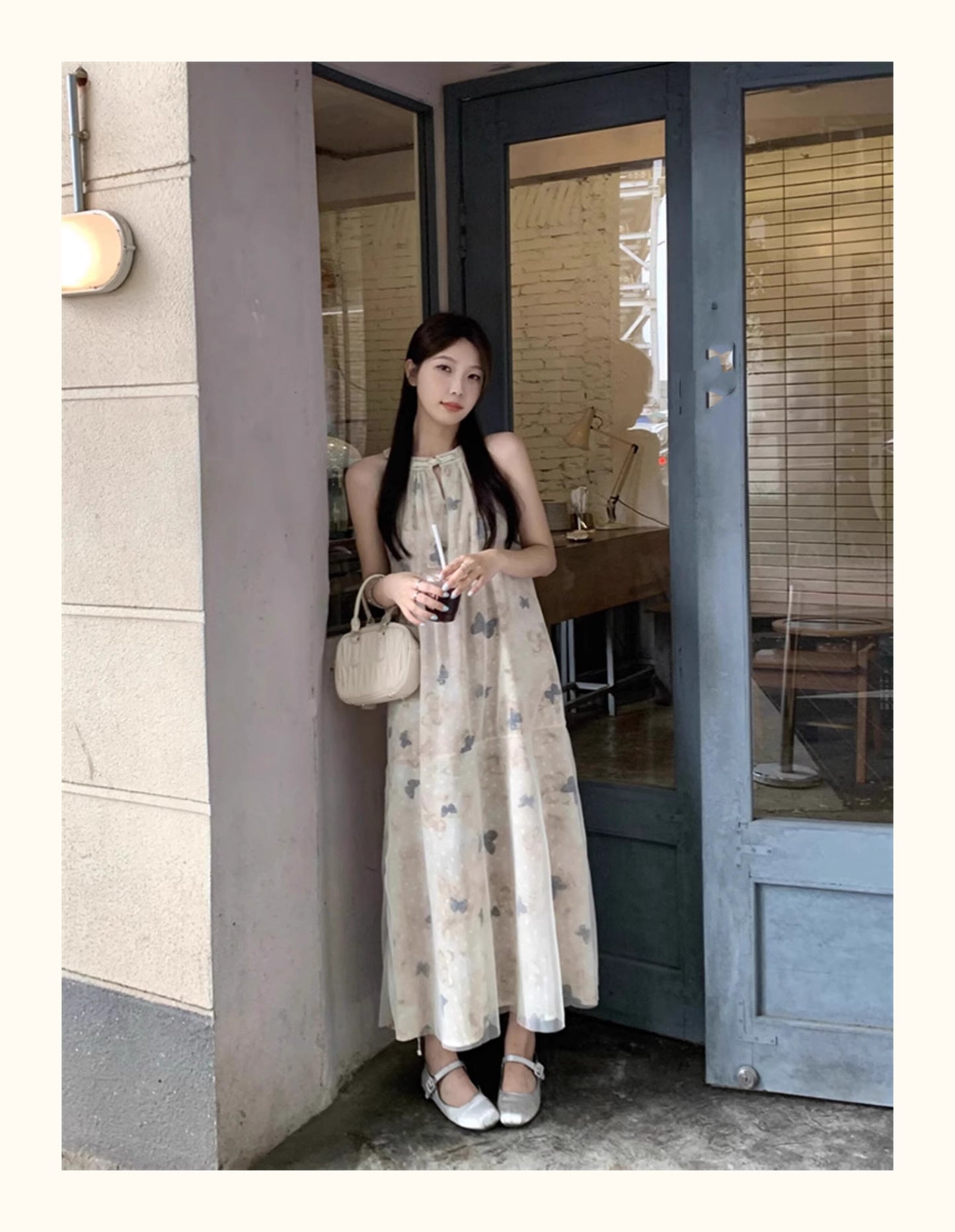 【dress】ホルターネックプリントワンピース G21520