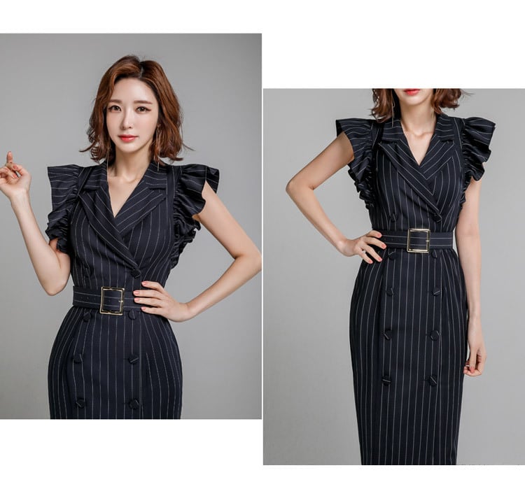 【dress】ダブルボタンワンピース　M23959