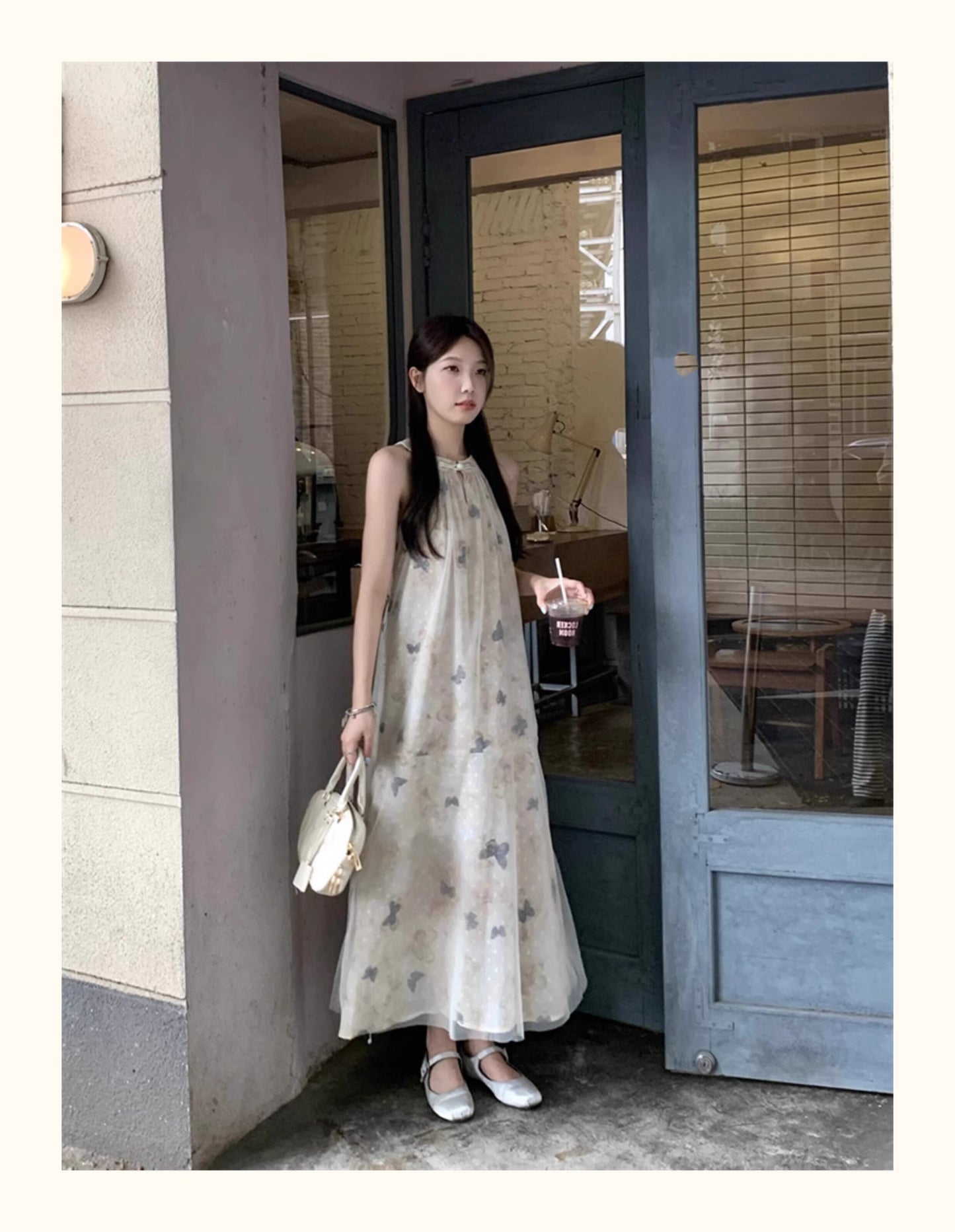 【dress】ホルターネックプリントワンピース G21520