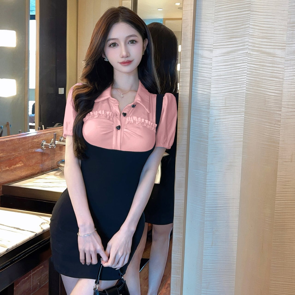 【dress】切り替えワンピース　M23894