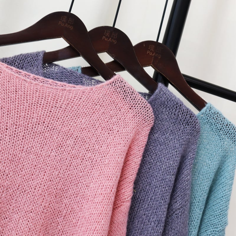 【tops】クルーネックニットセーター　M25505