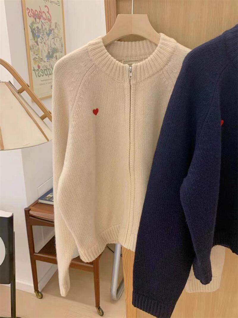 【outer】ファスナーニットカーデ　M19170