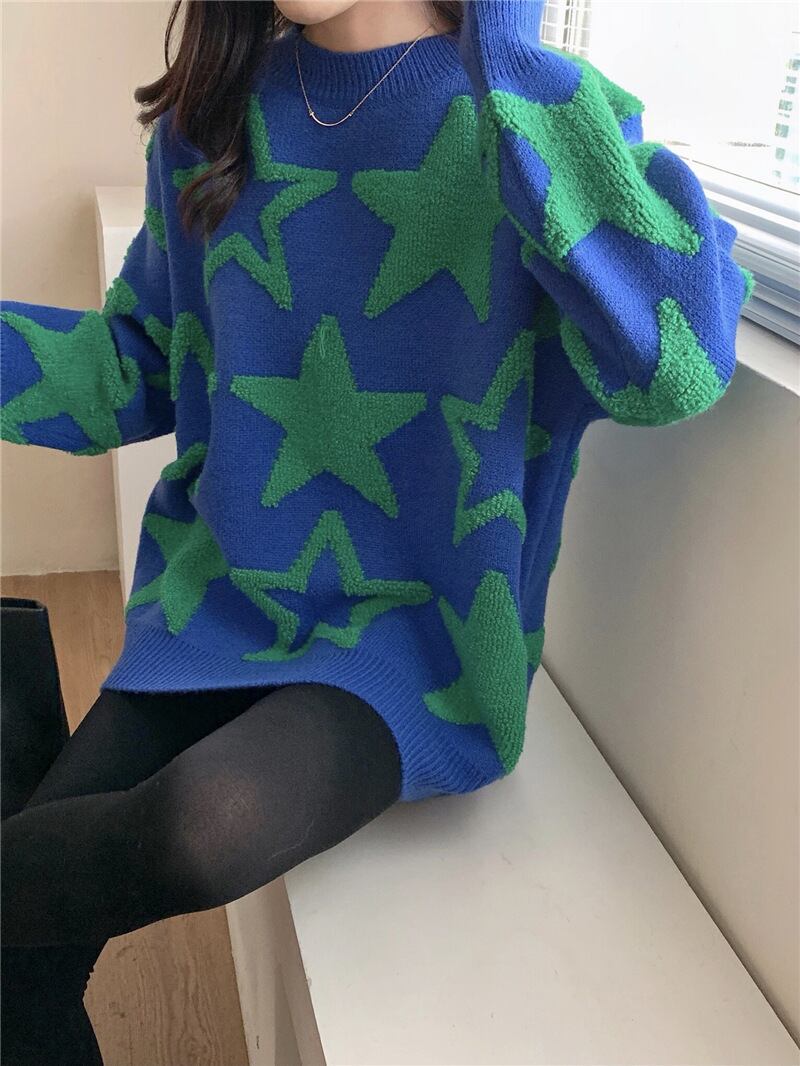 【tops】クルーネックニットセーター　M18395