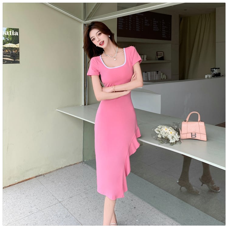 【dress】スリットワンピース　M25117