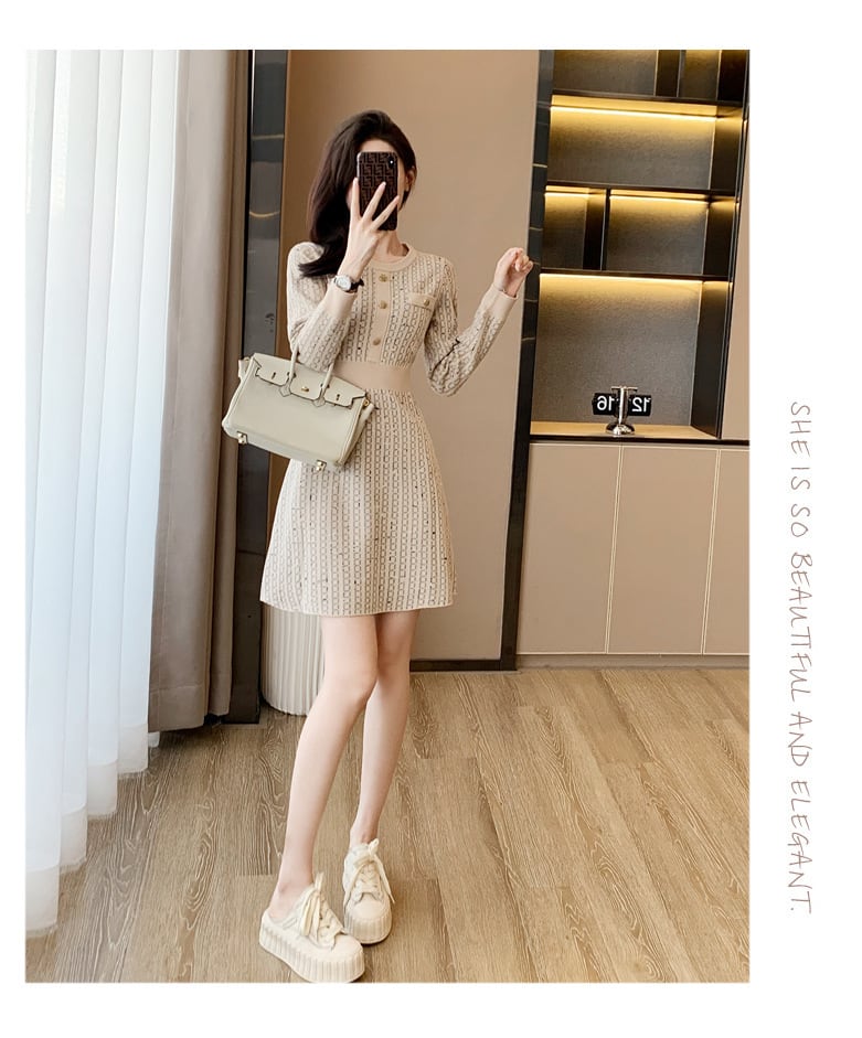 【dress】ニットワンピース　M25459