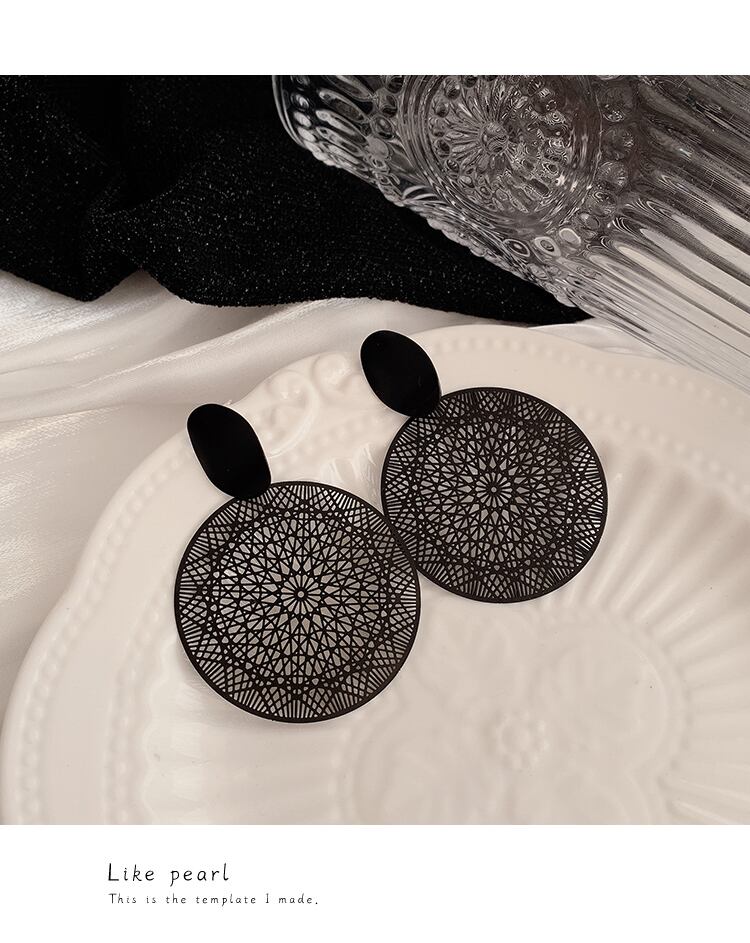 【小物】レディースファッションシンプルアクセサリー円形デザインピアス