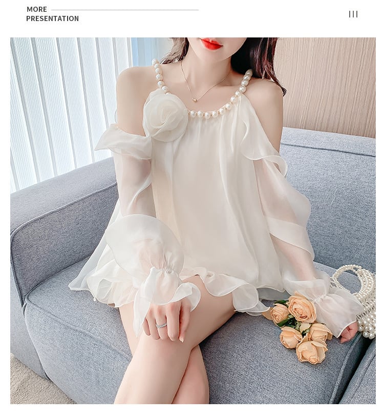 【tops】オフショルダーブラウス　M29371