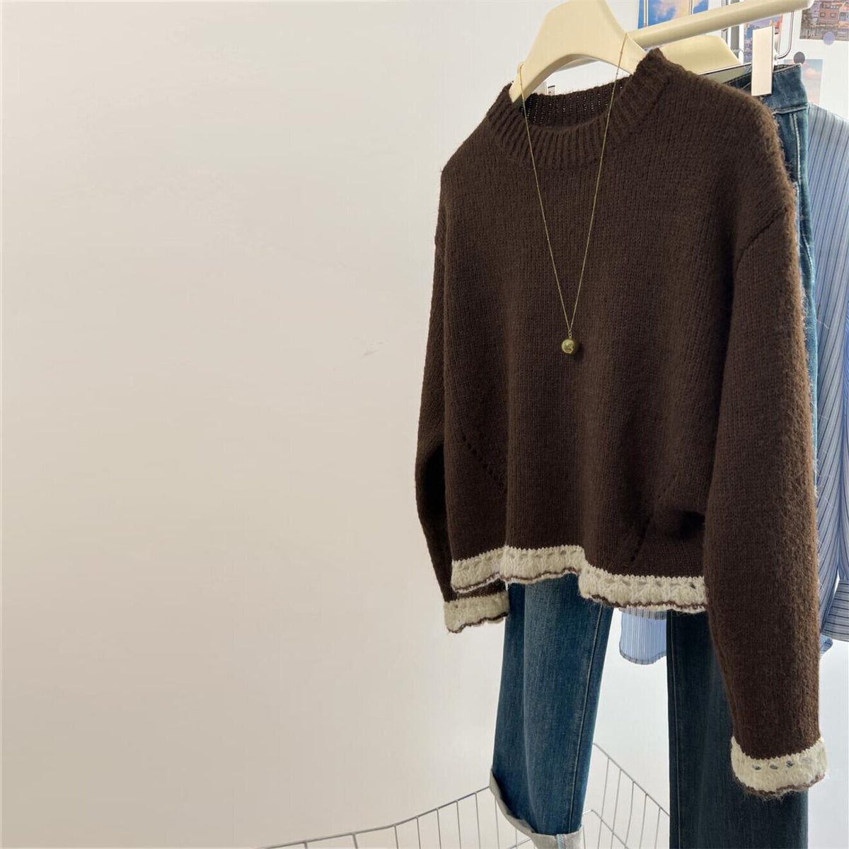 【tops】クルーネックニットセーター　M29281